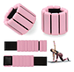 Kit 2 Brazaletes Pesas Para Tobillos Y Muñecas 2 Lbs Ajusta Rosa - Miniatura 1