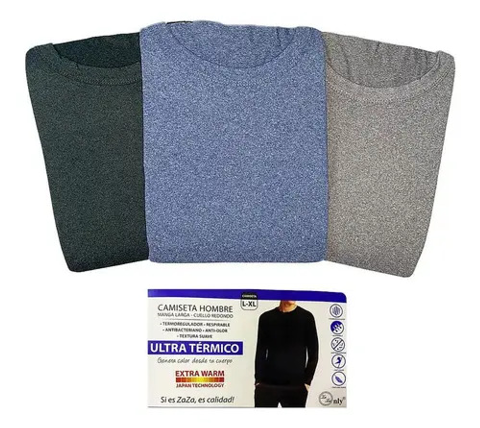 Pack 2camiseta Hombre Manga Larga Ultra Térmico Primera Capa 4