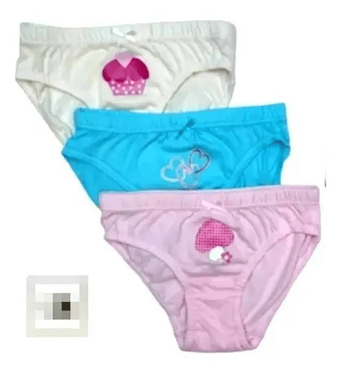 Pack 12 Calzones 100% Algodón Niña