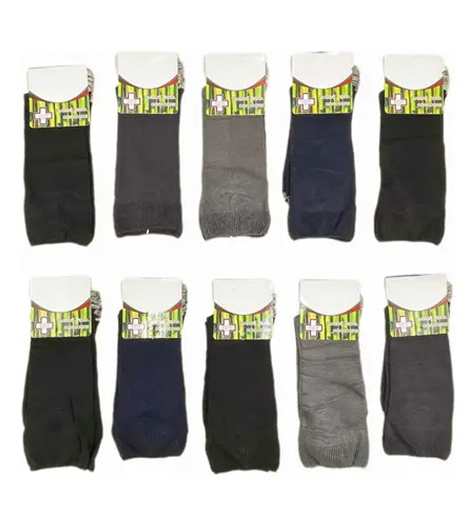 12 Pares Calcetín Hombre Bambú Cobre Diabetes Sin Costura 2