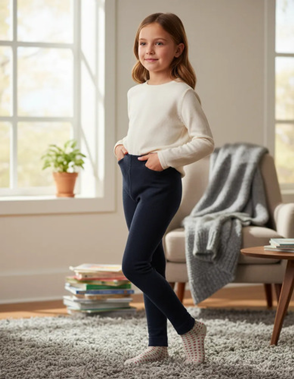 Pack 2 Panty Niña Invierno Forro Polar.calzas Niña Con Polar 1