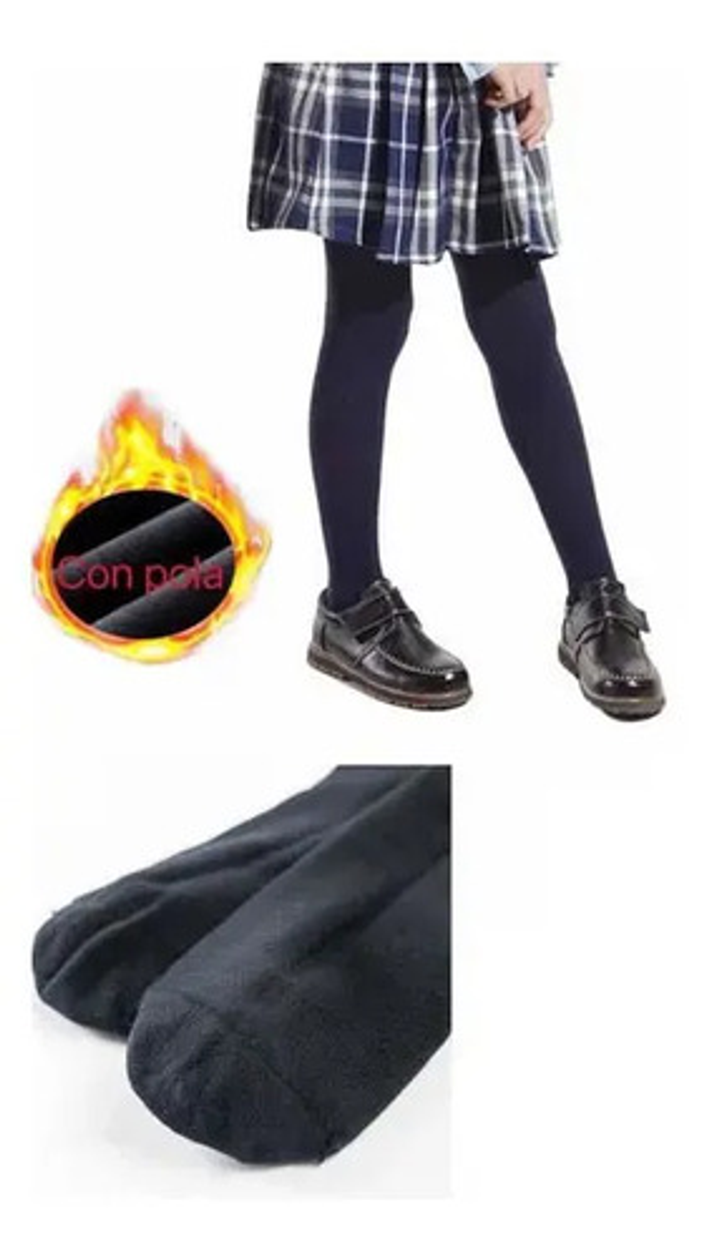 Pack 2 Panty Niña Invierno Forro Polar.calzas Niña Con Polar 3