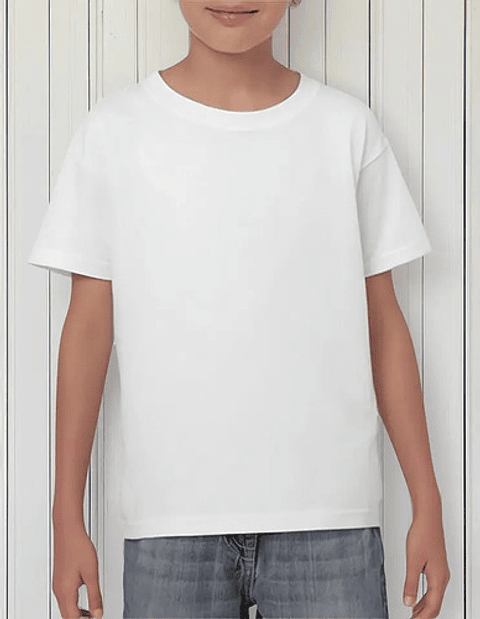 Camiseta Manga Corta Unisex Niños Niñas  Algodon 