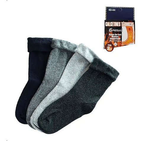 4 Pares Calcetines Ultra Termicos Cardado Suaves No Aprietan