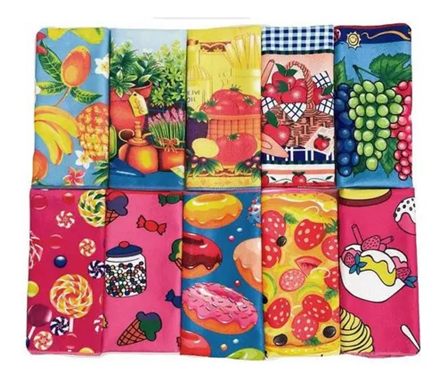 Set 12 Paños De Cocina Microfibra 40x60cm R-01 1