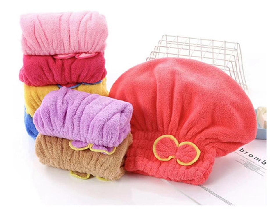 Gorro Toalla Microfibra Para Secar Cabello Ducha 12