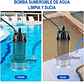 Bomba De Agua Sumergible 370w, Flujo Máximo 1500l/h, Bomba Sumergible Agua Sucia Para Piscina, Jardín Y Estanque Negro - Miniatura 8