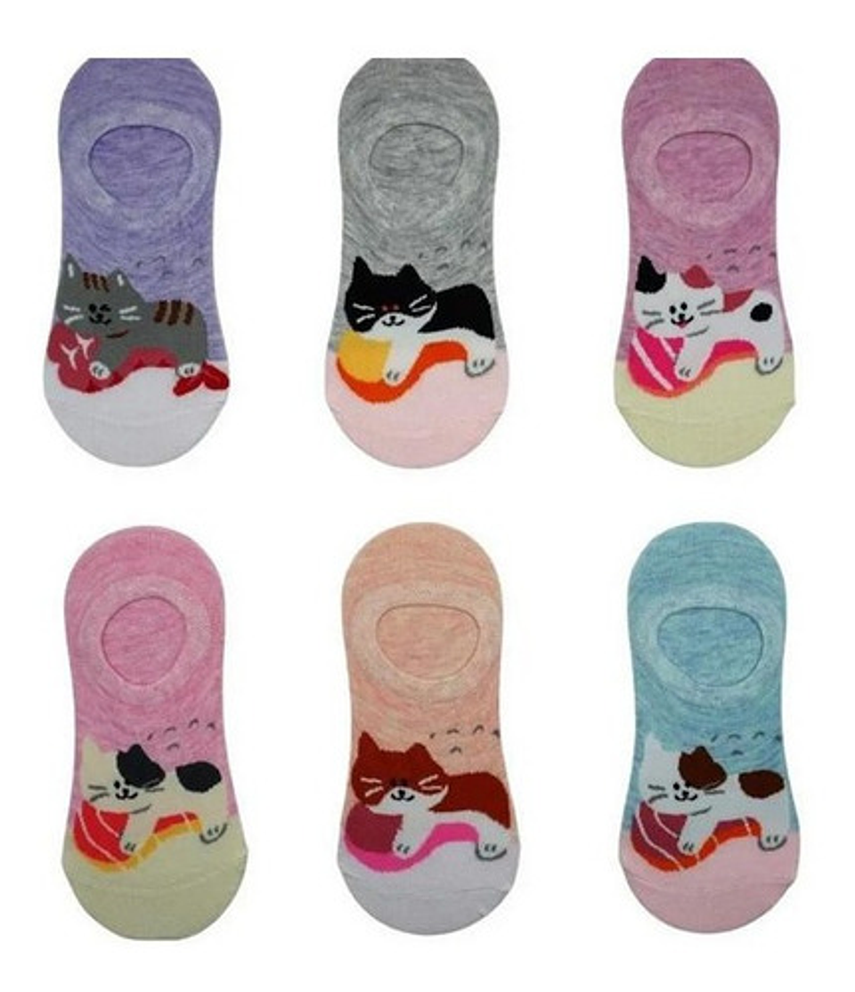 Pack 12 Calcetín Mujer Invisible Con Diseño 1 24