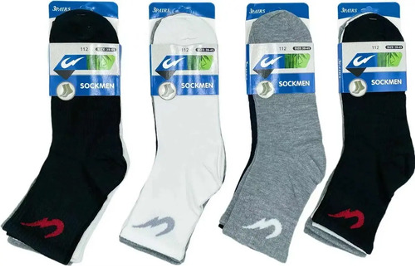 Pack12 Calcetín Deportivo  Algodón Con Bambu  Para Hombre 5