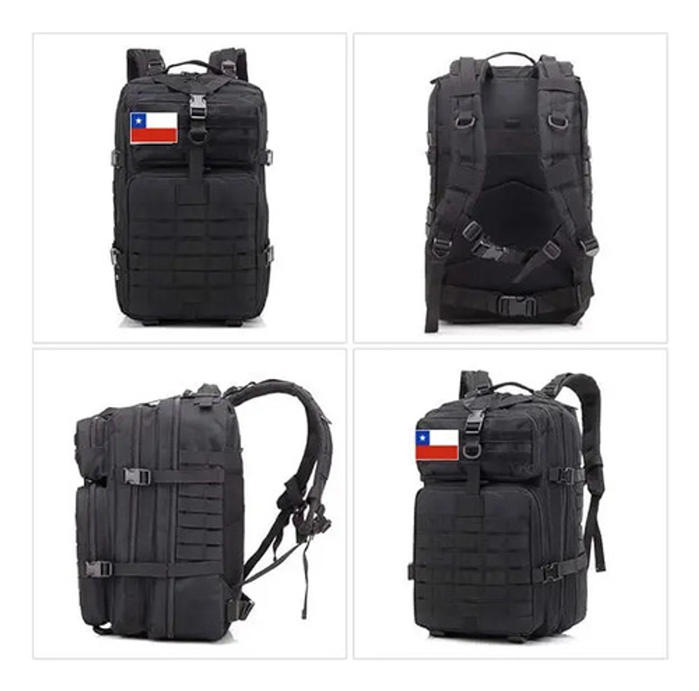 Mochila Tactica Militar Outdoor Pentagon 45l Impermeable Negro Liso 9