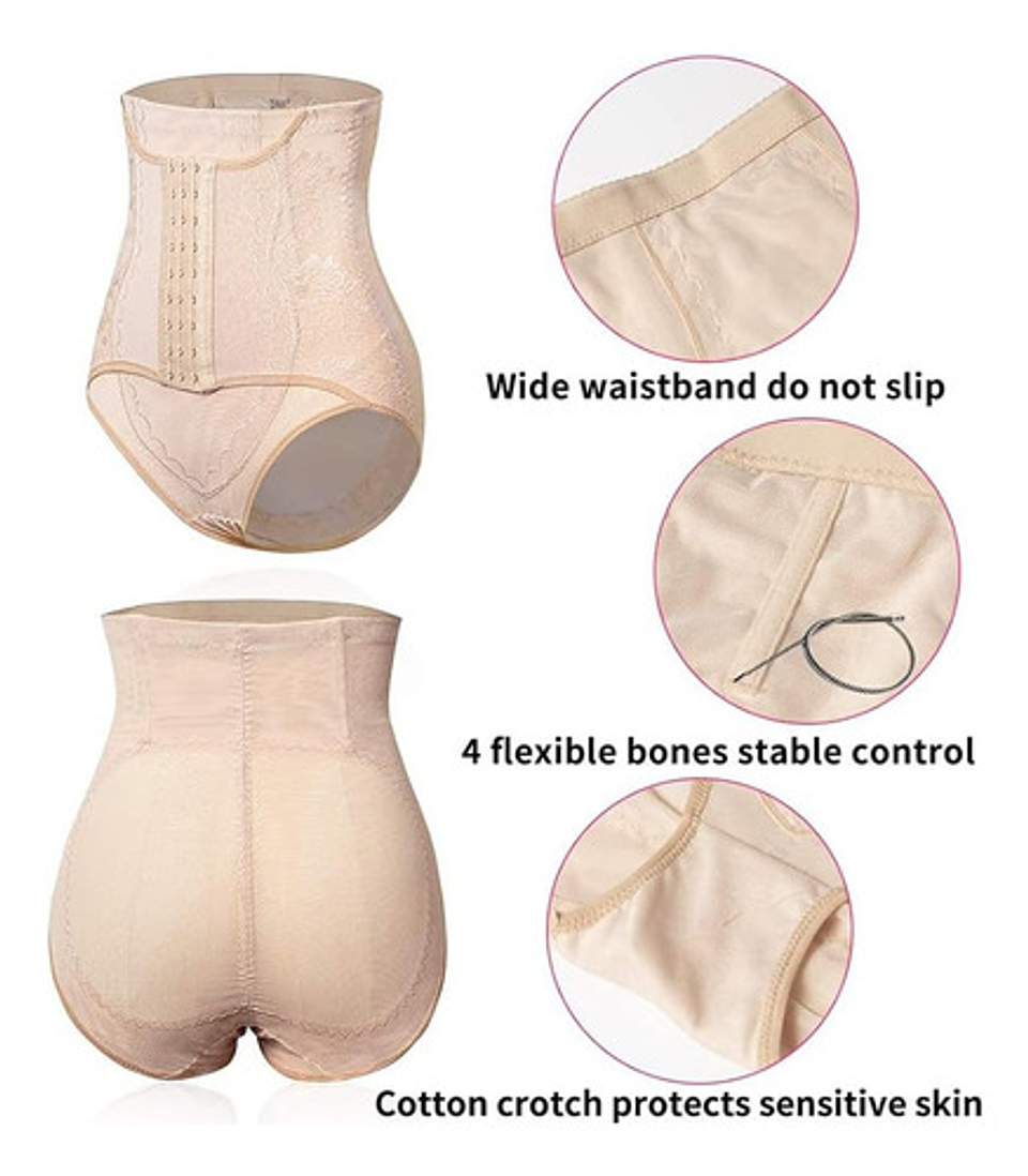 Calzon Faja Reductor Broches Waist Trainner Post Parto Fajas 7