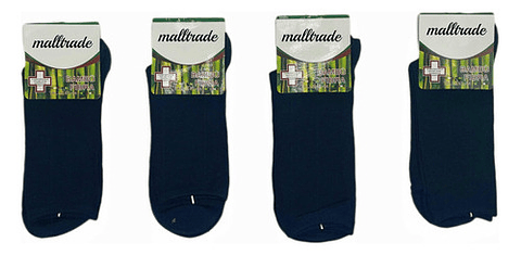 12pares Calcetin Hombre Bambu Diabetico Sin Costuras  Negros