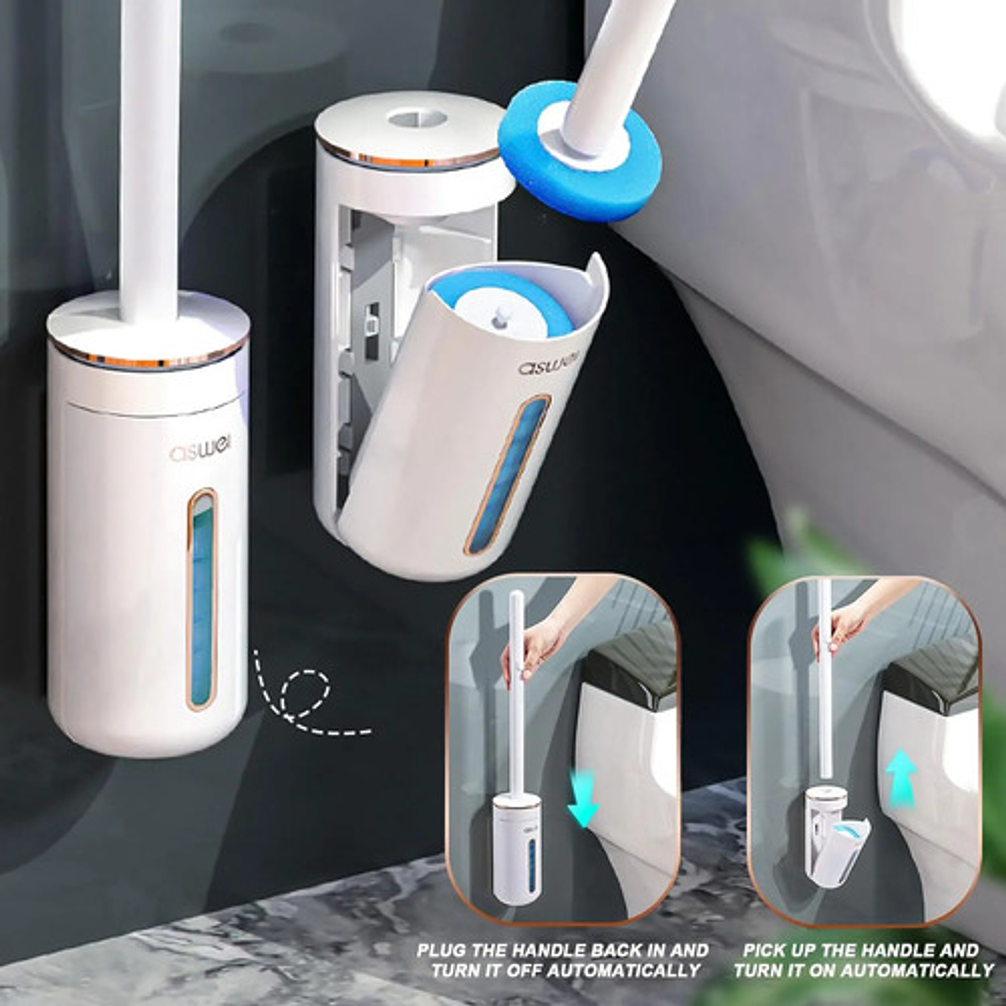 Cepillo Limpiador De Inodoro Wc Desechable + 8 Repuestos 6