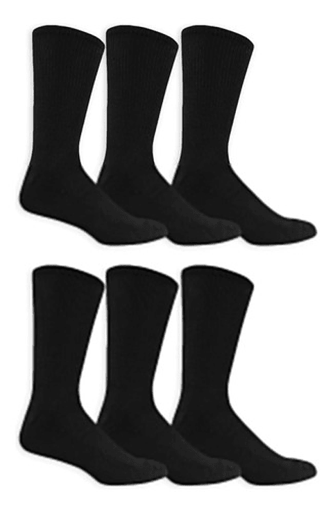 6 Pares Calcetin Mujer Bambu Diabetico Sin Costuras (negros)