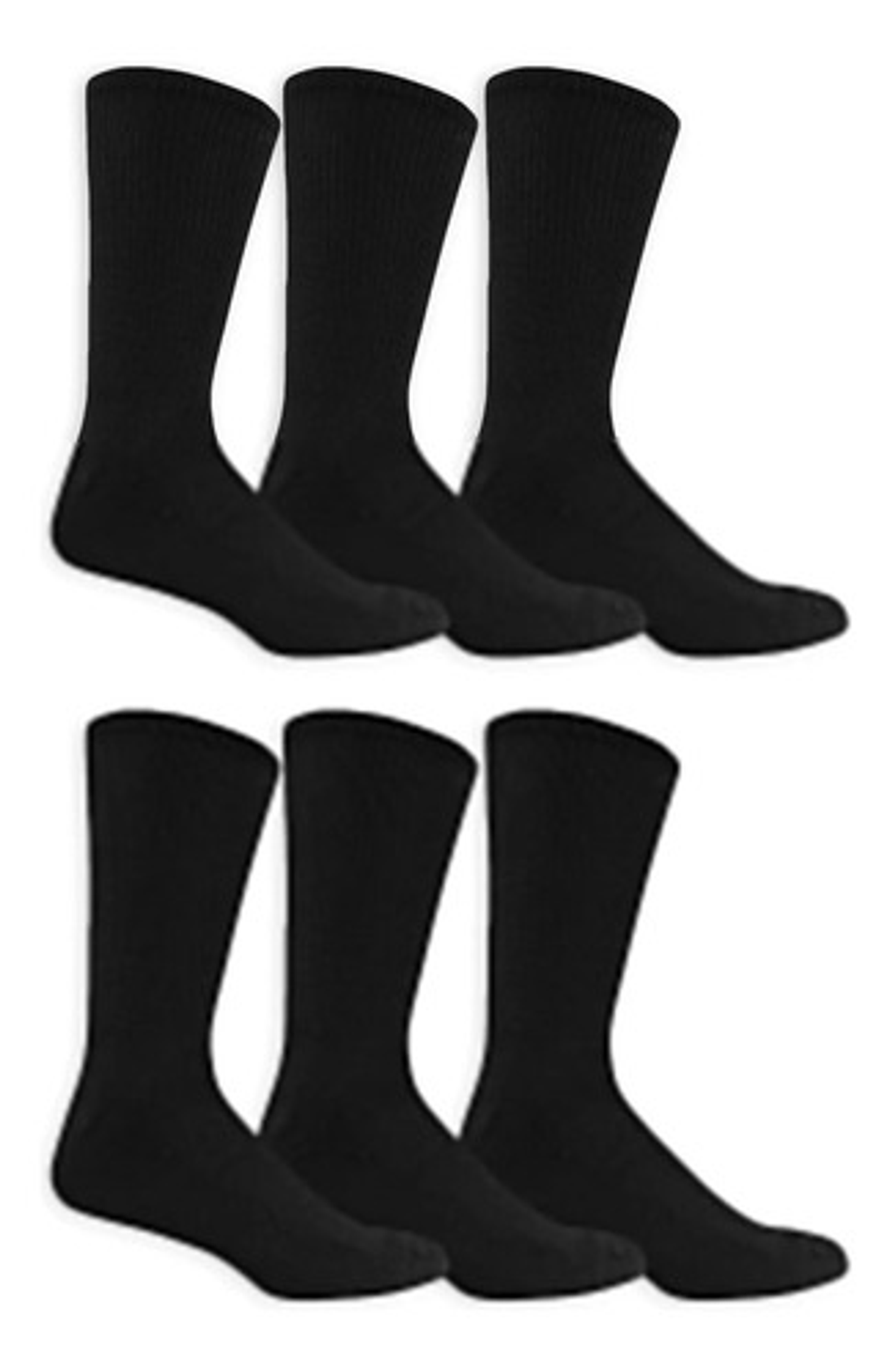 6 Pares Calcetin Mujer Bambu Diabetico Sin Costuras (negros) 1