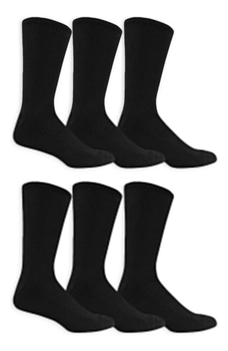 6 Pares Calcetin Mujer Bambu Diabetico Sin Costuras (negros) 1