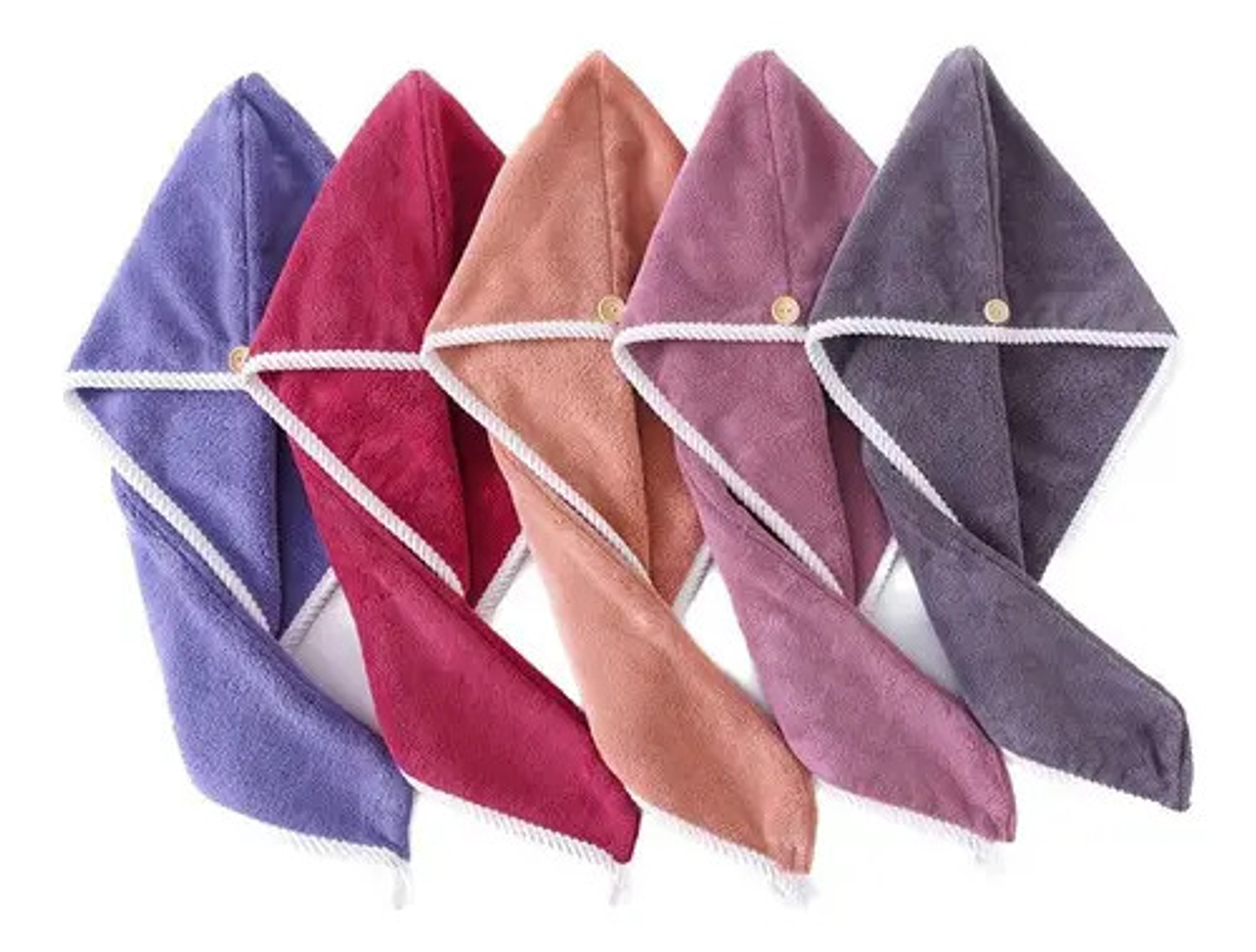 Pack 2 Toalla Turbante Microfibra Para Secar El Cabello 1