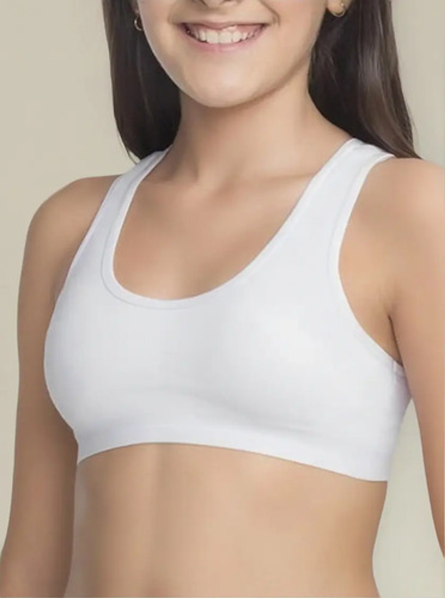 Pack 3 Petos Niña Sostén Deportivo Juvenil 100% Algodón 1