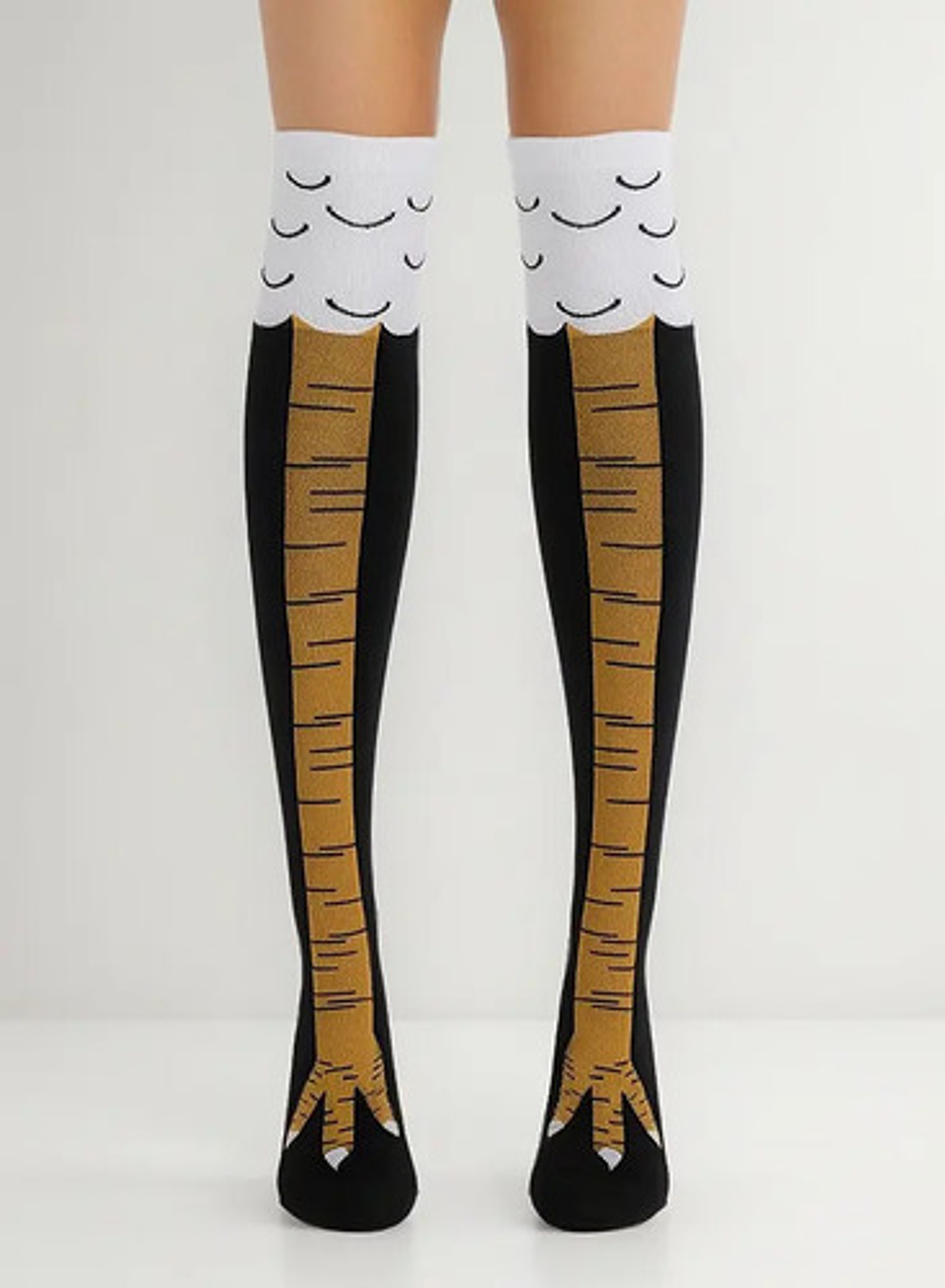 6pares Divertidas Calcetas 3d Pata De Pollo Sobre La Rodilla 1