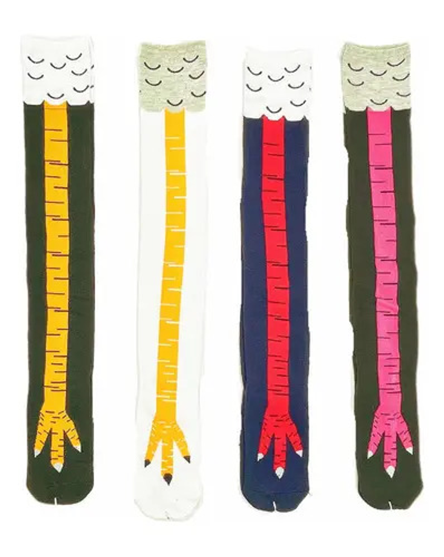 6pares Divertidas Calcetas 3d Pata De Pollo Sobre La Rodilla 15