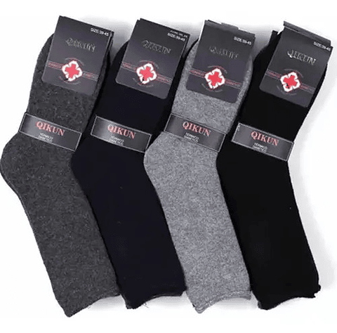 Pack 12 Calcetín Diabético+térmico Hombre Algodón Toalla 02