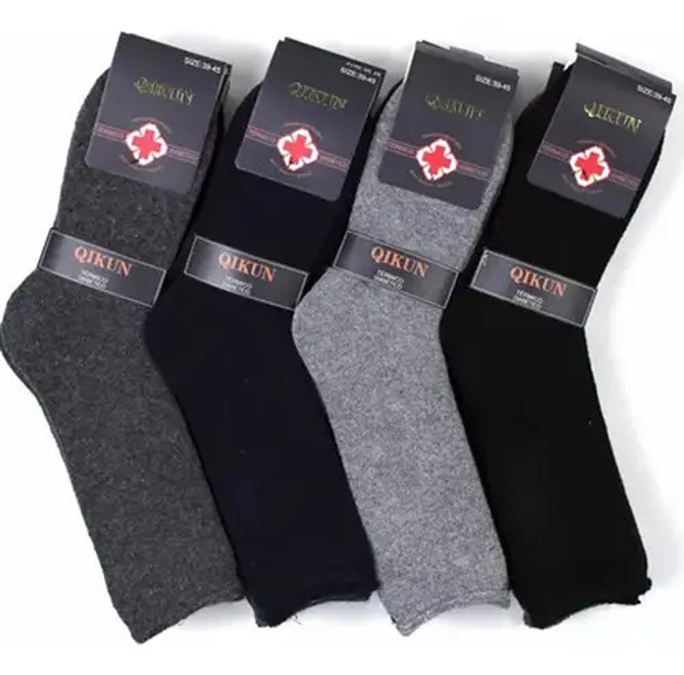 Pack 12 Calcetín Diabético+térmico Hombre Algodón Toalla 02 1