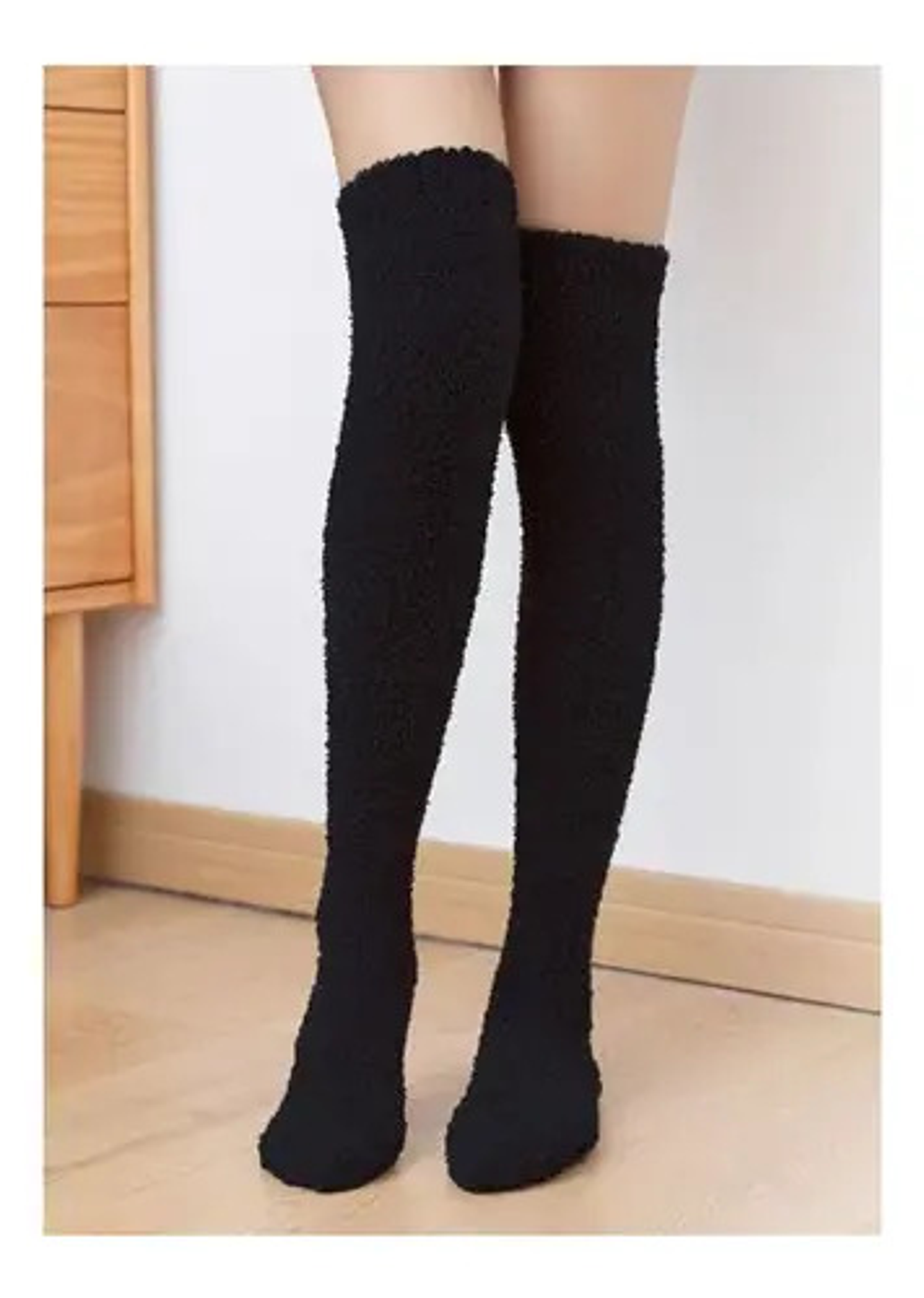 Pack 12 Calcetines De Toalla Larga Polar Mujer Lisos 4