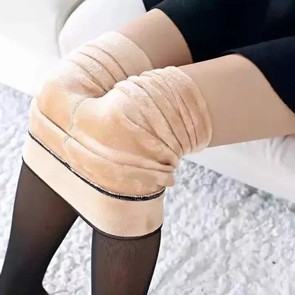 Pack 3 Calzas Efecto Piel Con Chiporro Mujer 6