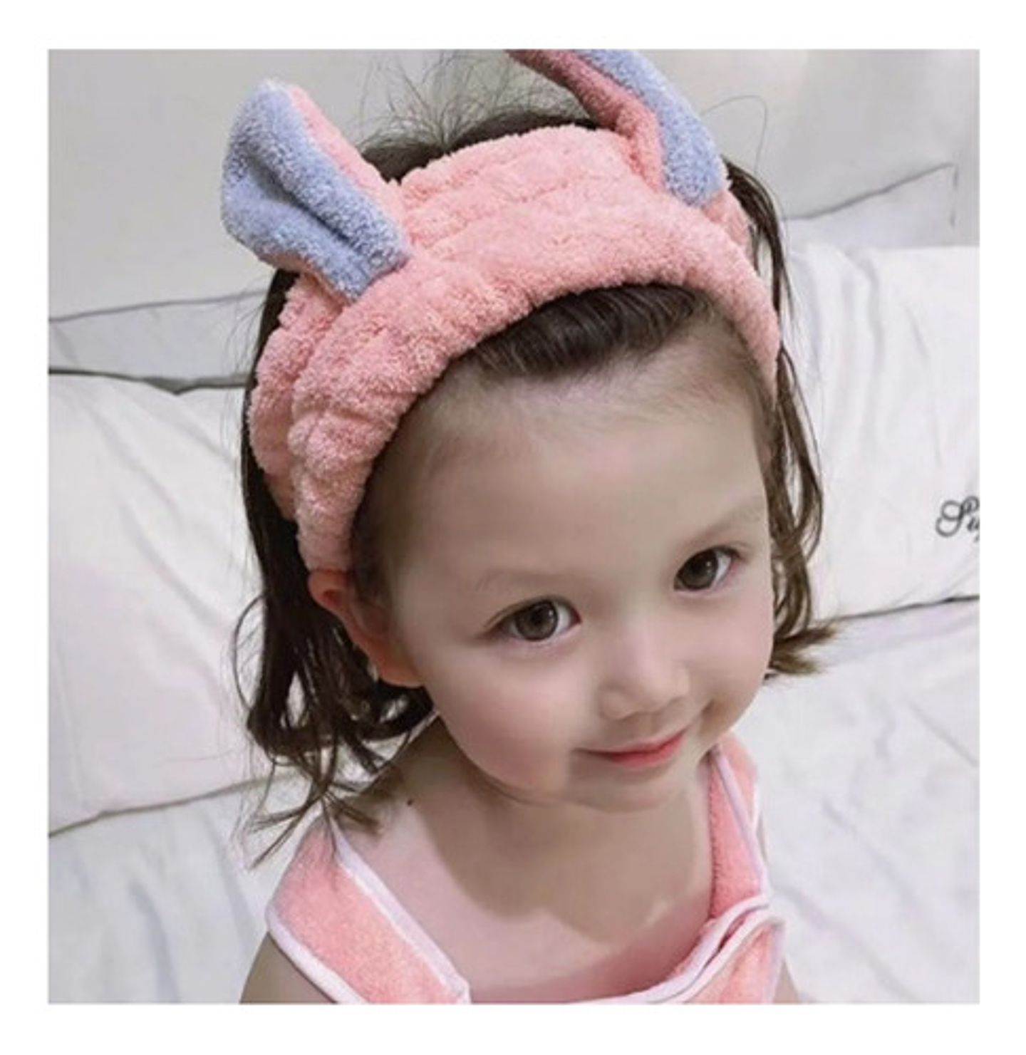 Pack 6 Toalla De Baño Conejo Niña Cintillo Secado Rapido 5