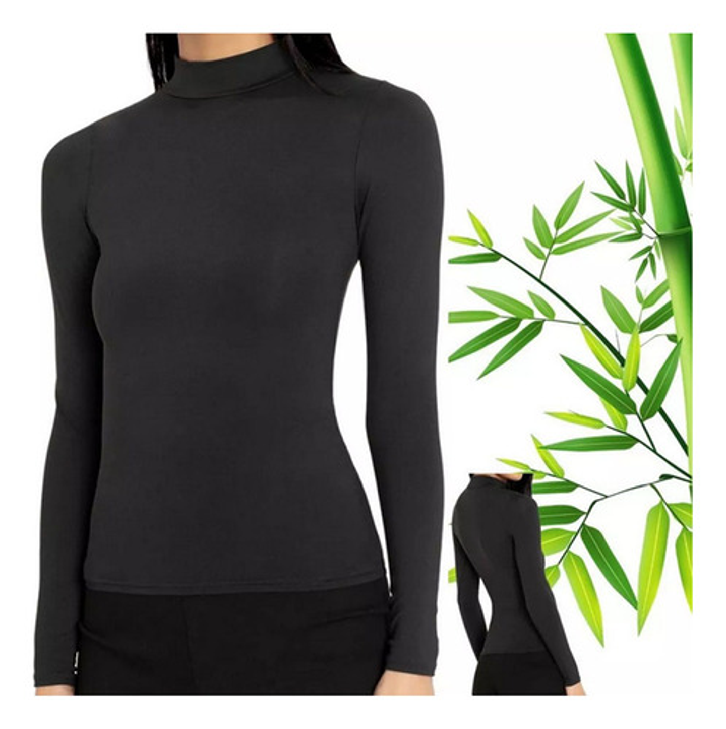 Pack3 Camiseta Bambu Mujer Beatle Con Polar Y Sin Polar  13