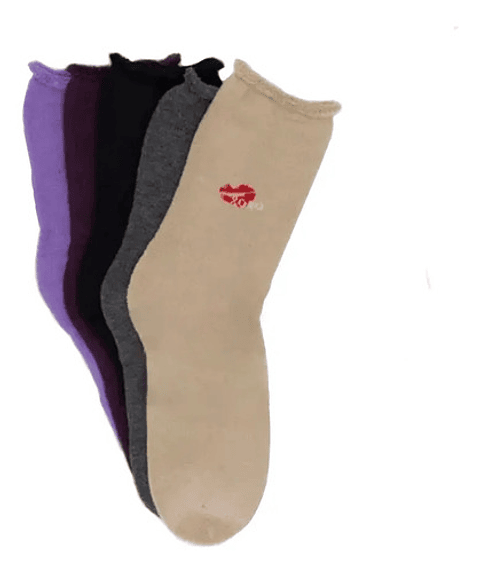 Pack 12 Calcetin Grueso Mujer Algodon Diabetico Sin Costura 