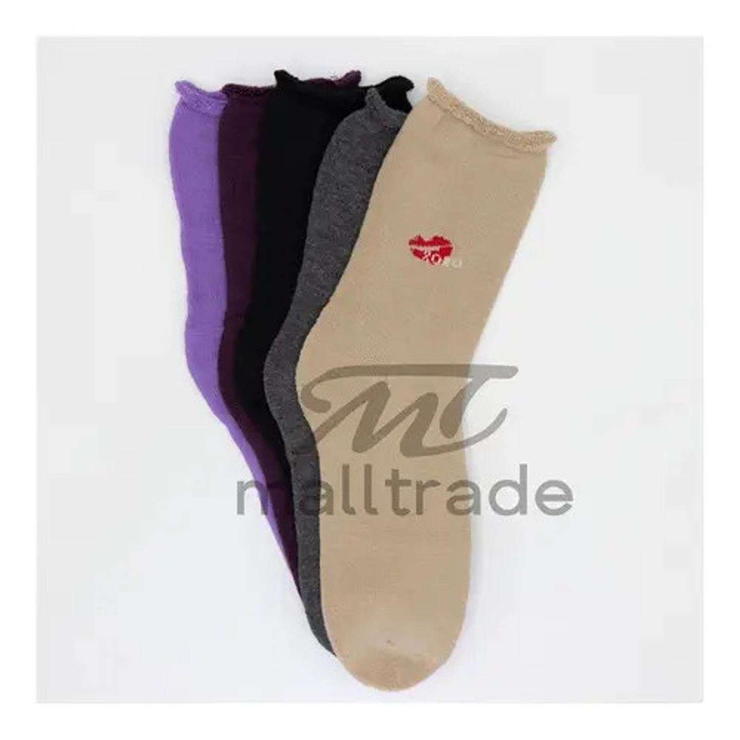 Pack 12 Calcetin Grueso Mujer Algodon Diabetico Sin Costura  2