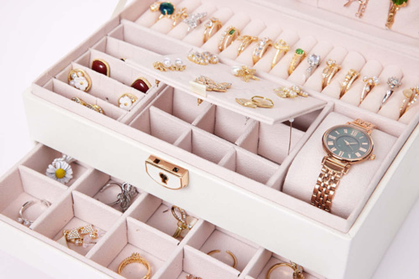 Organizador Joyas Estuche Joyero Portátil Viajero Exhibidor  3