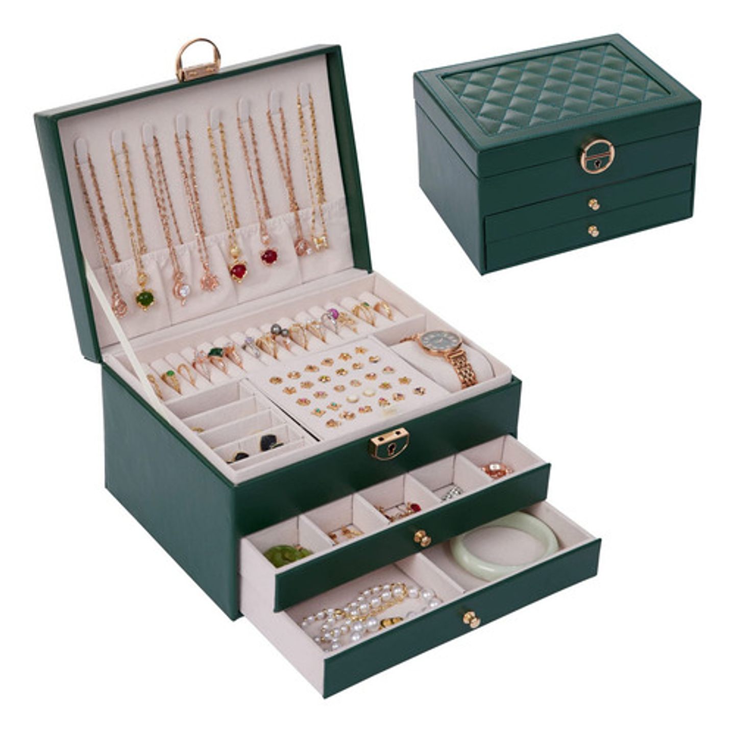 Organizador Joyas Estuche Joyero Portátil Viajero Exhibidor  7