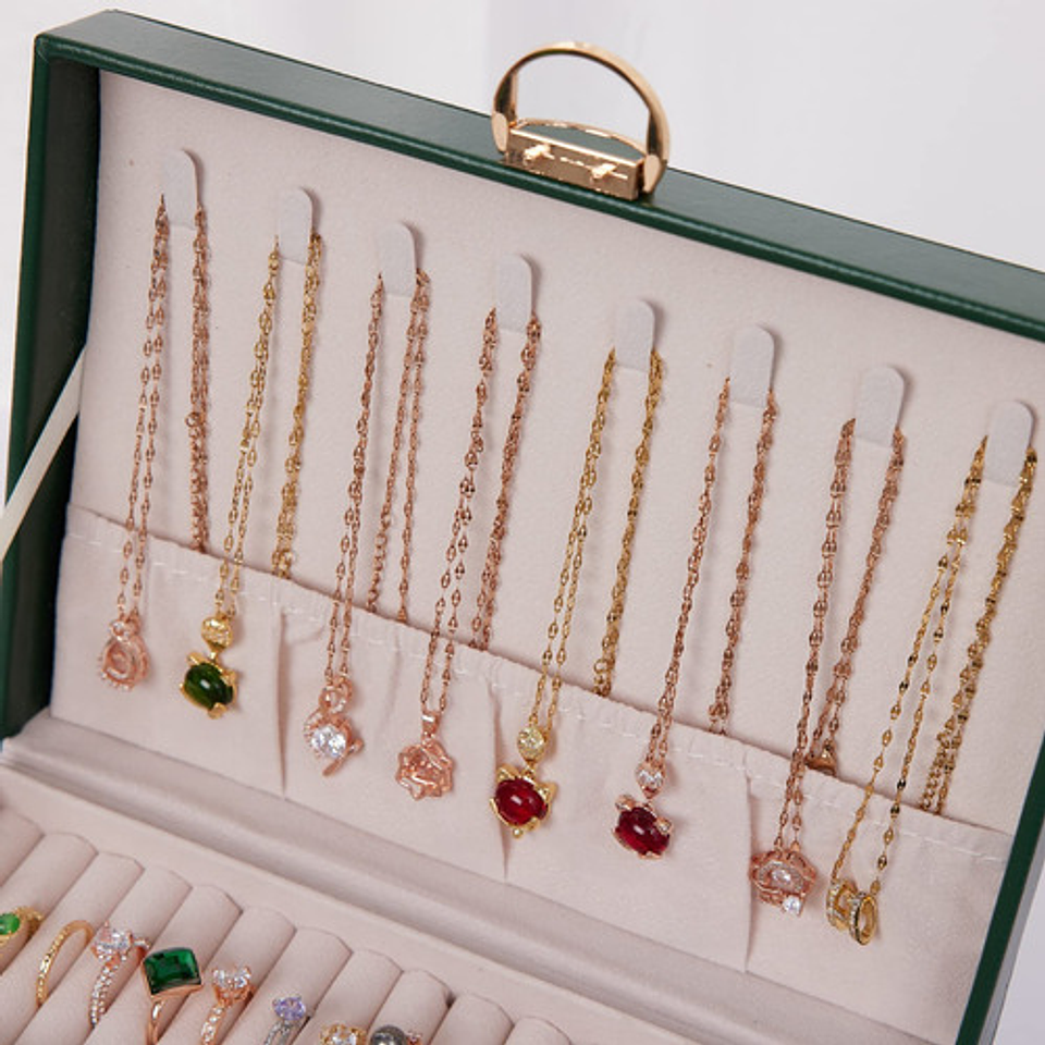 Organizador Joyas Estuche Joyero Portátil Viajero Exhibidor  10