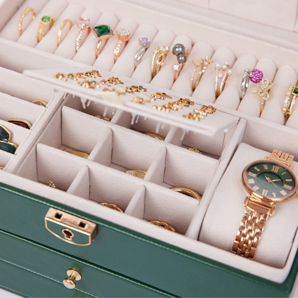 Organizador Joyas Estuche Joyero Portátil Viajero Exhibidor  11