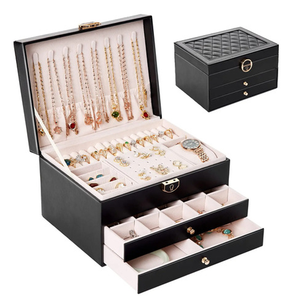 Organizador Joyas Estuche Joyero Portátil Viajero Exhibidor  14