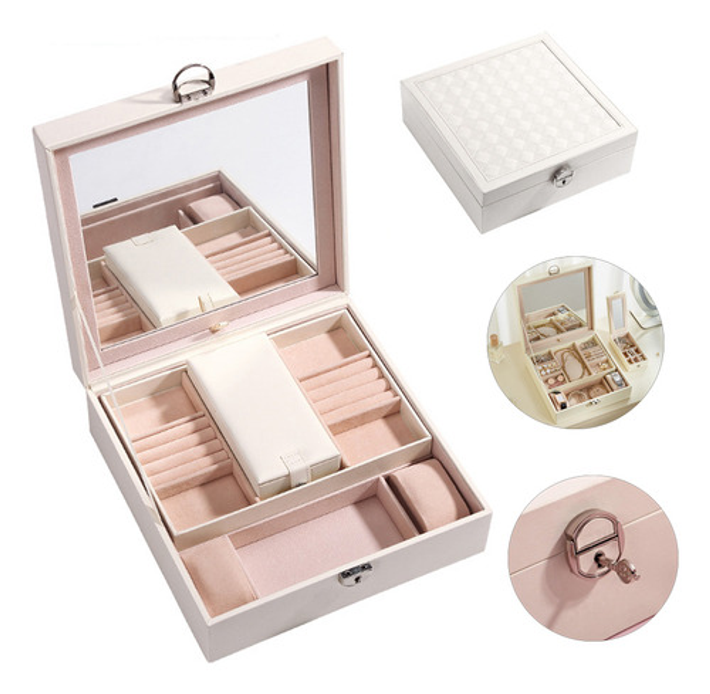 Organizador Joyas Estuche Joyero Portátil Viajero Exhibidor  20