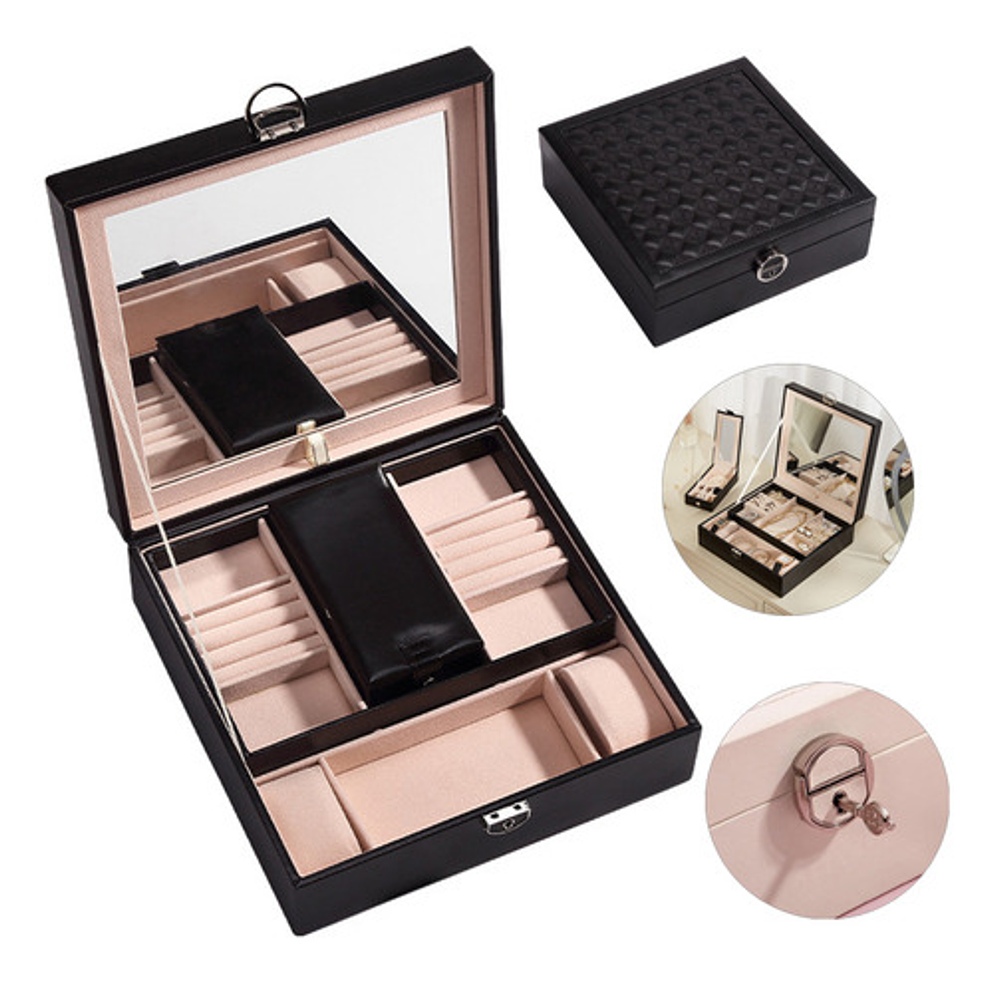 Organizador Joyas Estuche Joyero Portátil Viajero Exhibidor  29