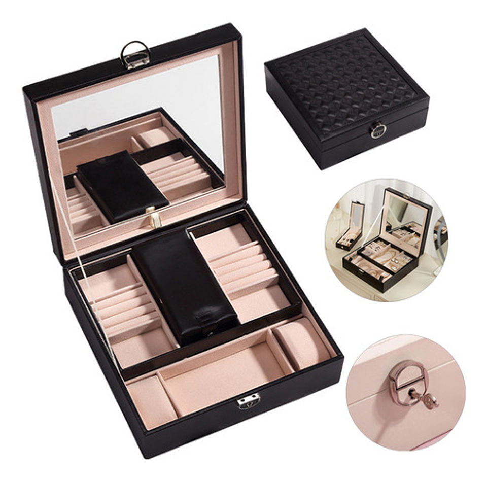 Organizador Joyas Estuche Joyero Portátil Viajero Exhibidor  29