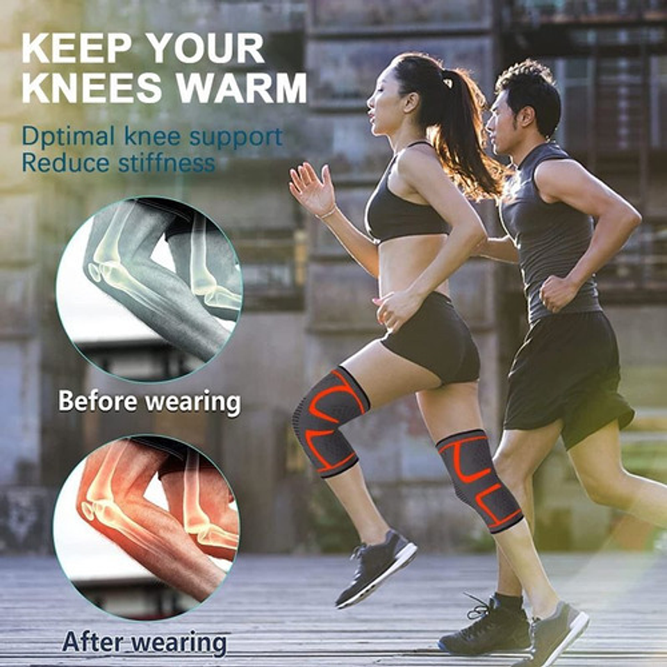 Rodillera Deportiva Ortopédica Soporte Cobre Artritis Un Par 62