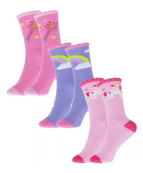 6 Pares Calcetines De Niña Bambu Sin Costura