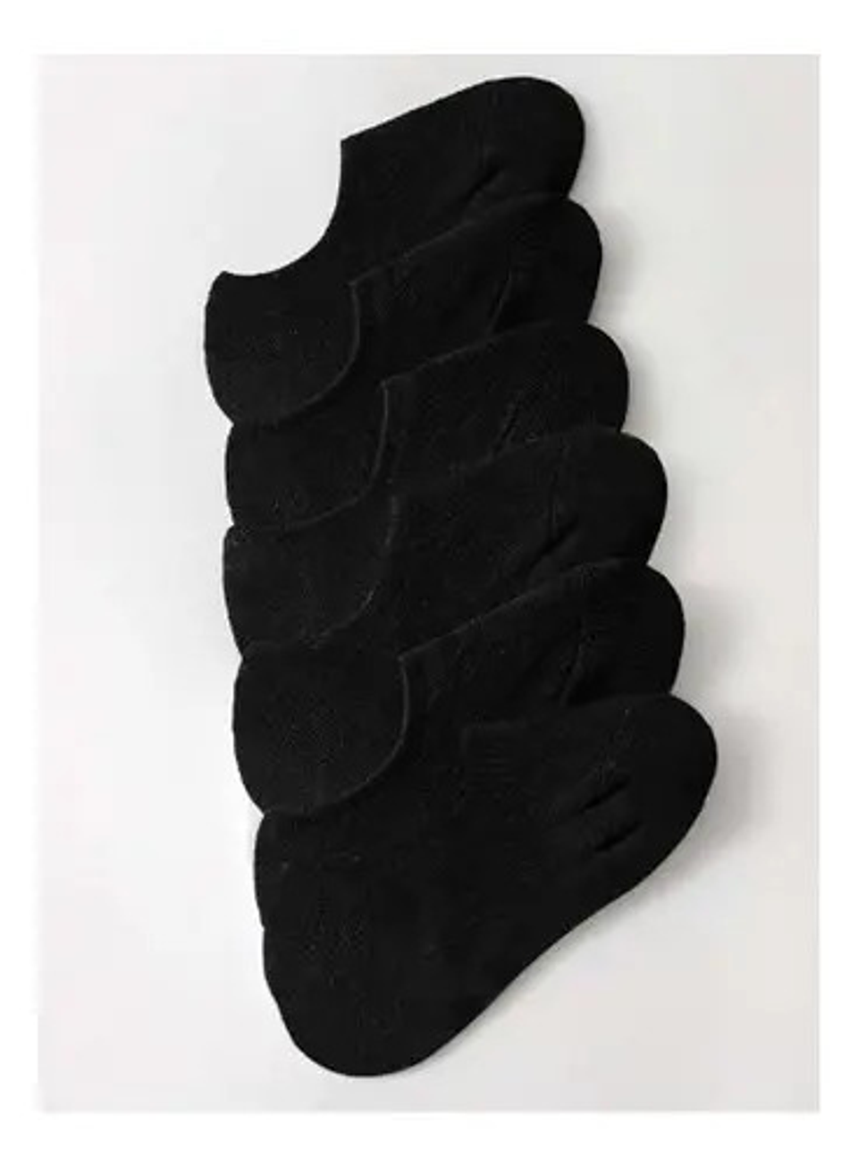 Pack 12 Calcetines Invisible Con Bambu Solo Negro  5