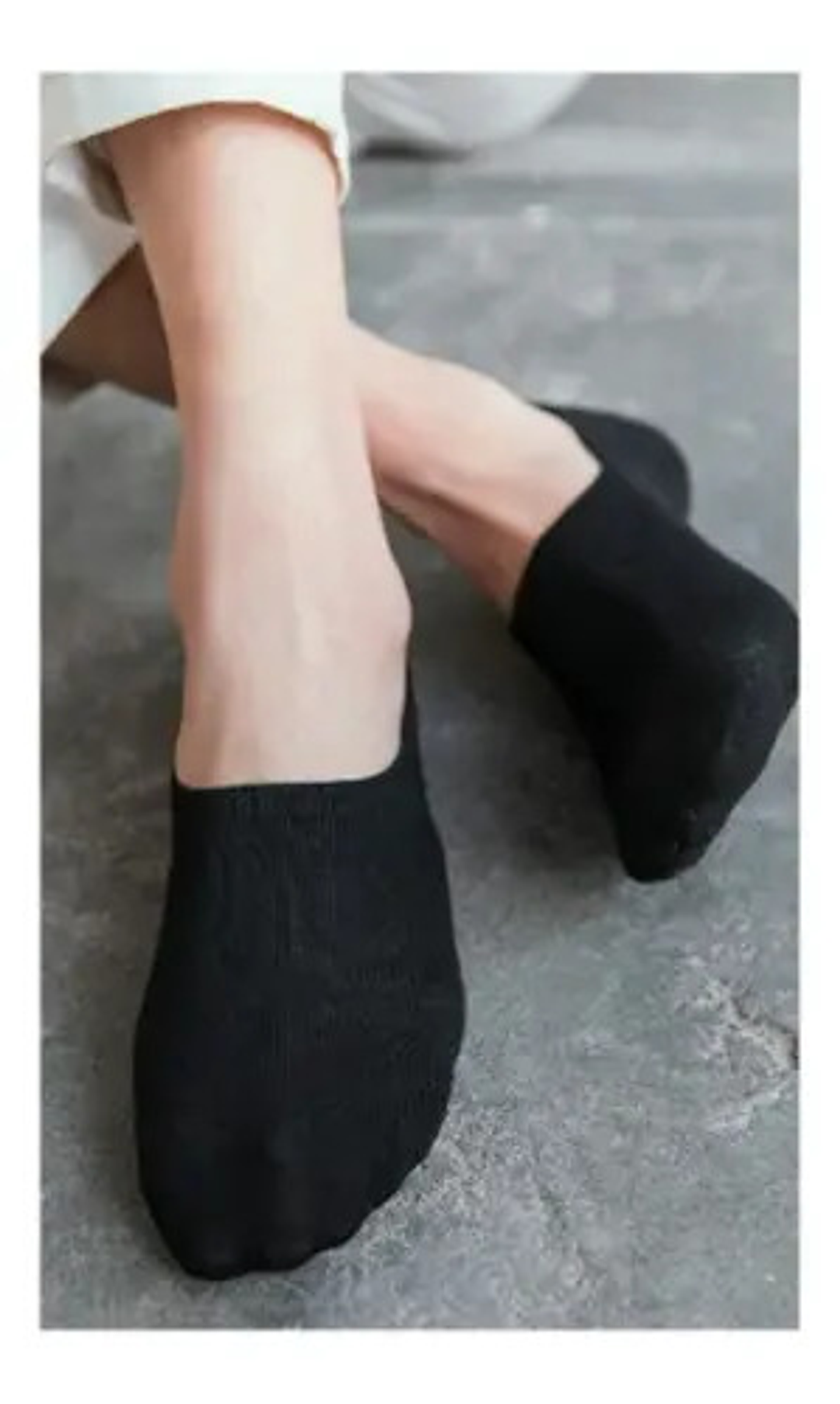 Pack 12 Calcetines Invisible Con Bambu Solo Negro  6