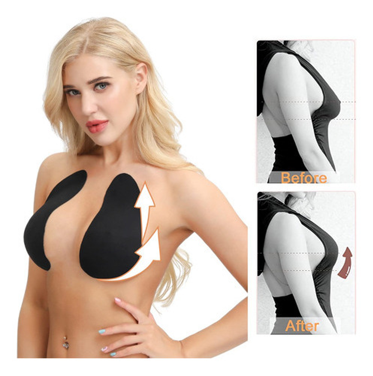 Sujetador Push Up Invisible Con Cinta Adhesiva Para Mujer 7