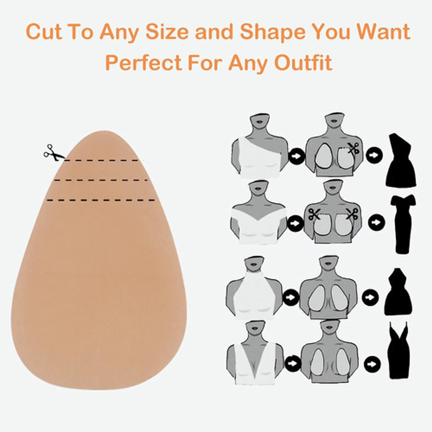 Sujetador Push Up Invisible Con Cinta Adhesiva Para Mujer 8