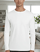 Camisetas Blancas Algodón Con Bambú Manga Larga,4 A 14 Años - Miniatura 1