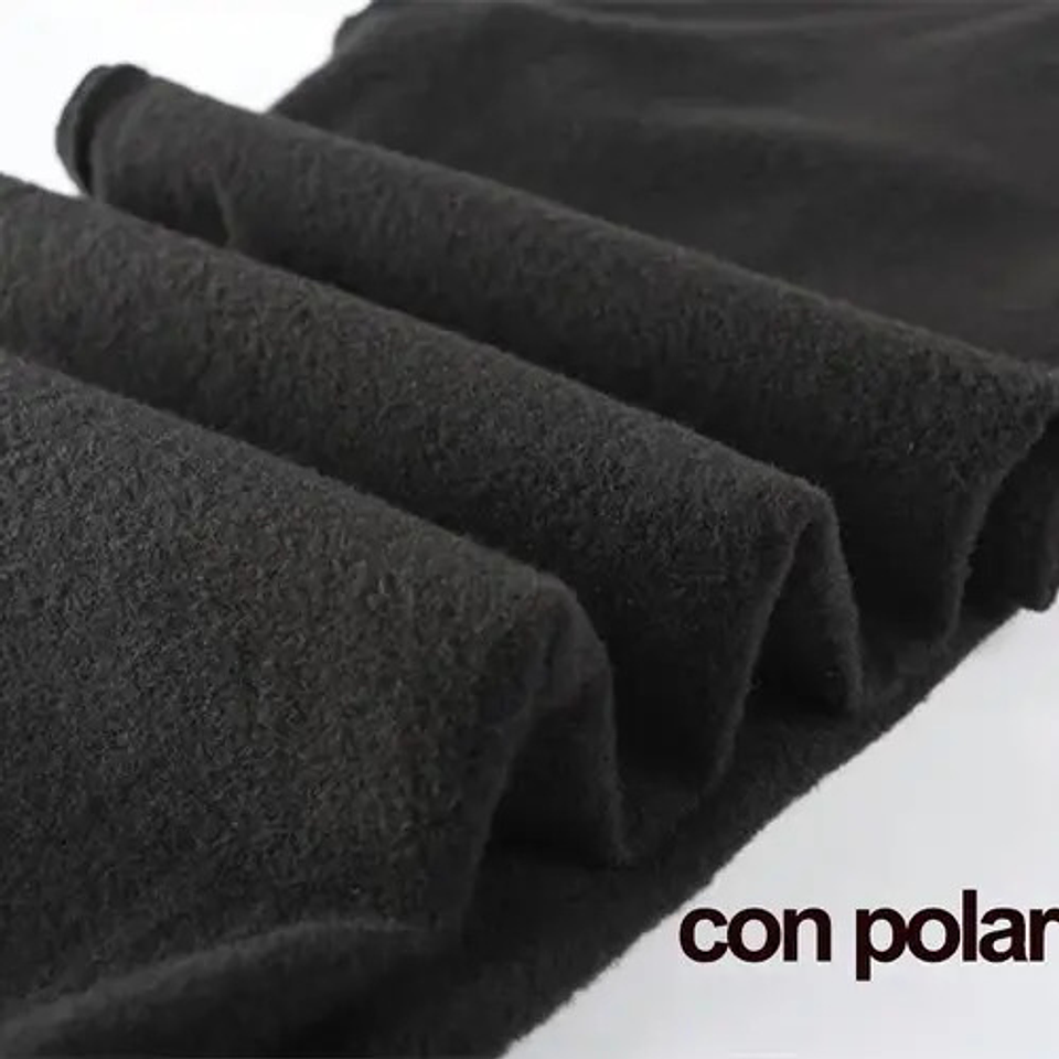 Pack 2 Calzas Polar Sin Costura Mujer. Tiro Largo Con Faja 4