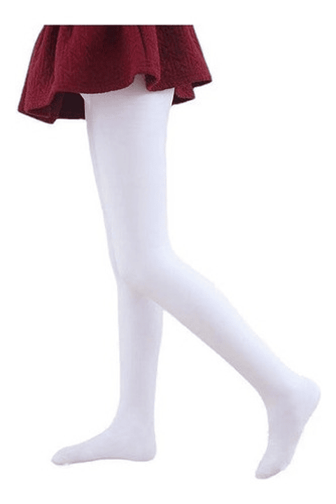 3 Unidades  Pantys Blancas Para Niñas Lisas