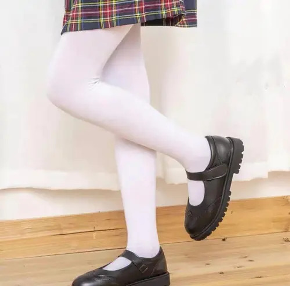 3 Unidades  Pantys Blancas Para Niñas Lisas 3